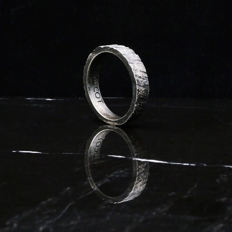 Alliance homme en argent - Tungstène L