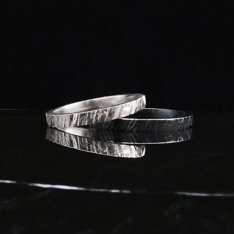 Alliance originale en argent -...