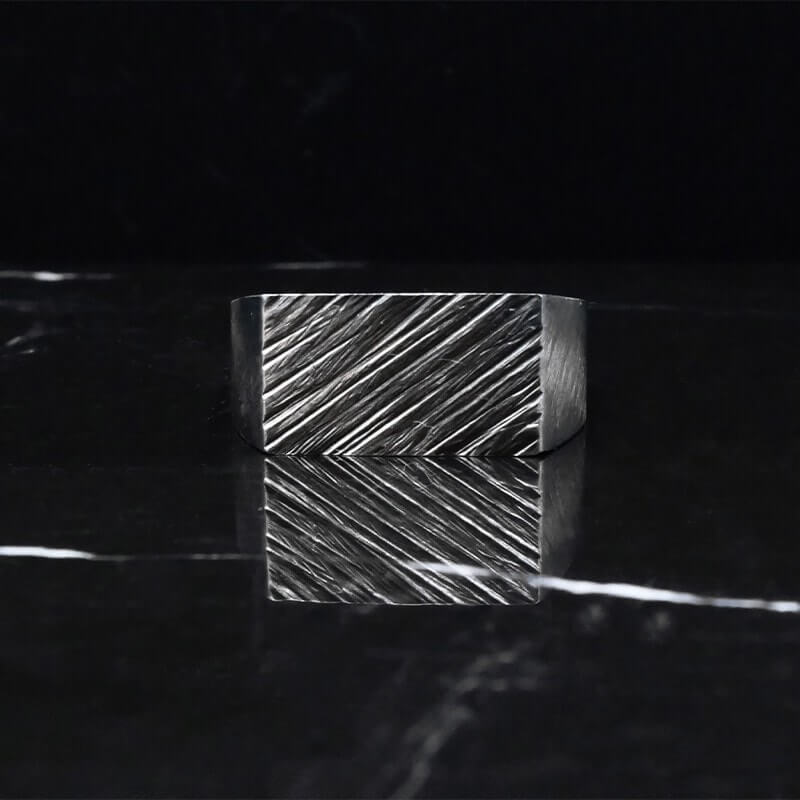 Chevalière en argent Tungst-N-R