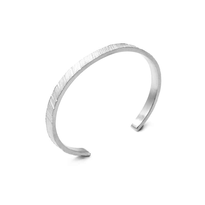 Tungst-N-S silver cuff-bracelet