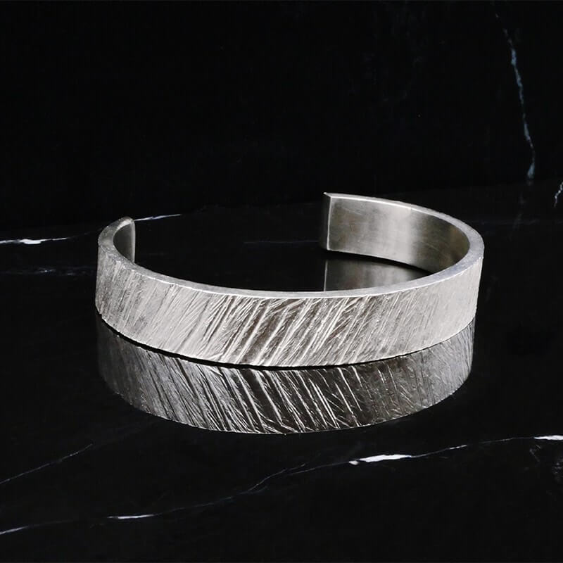 Tungst-N-L silver cuff-bracelet