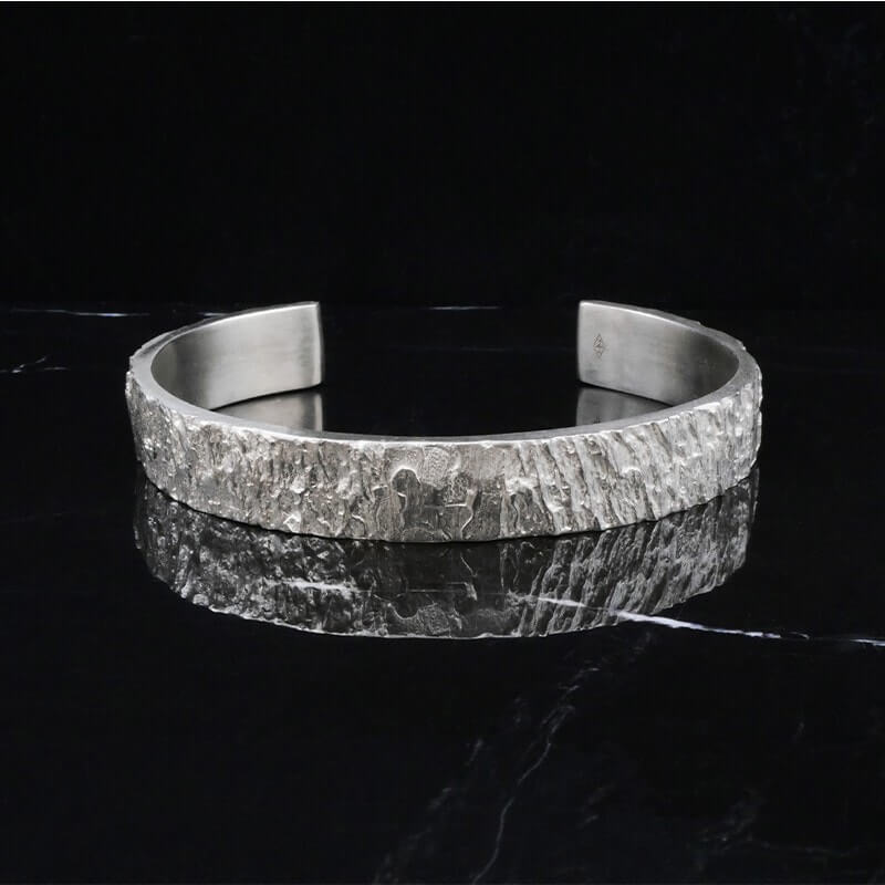 Men's Hyper-IO-L silver cuff-bracelet