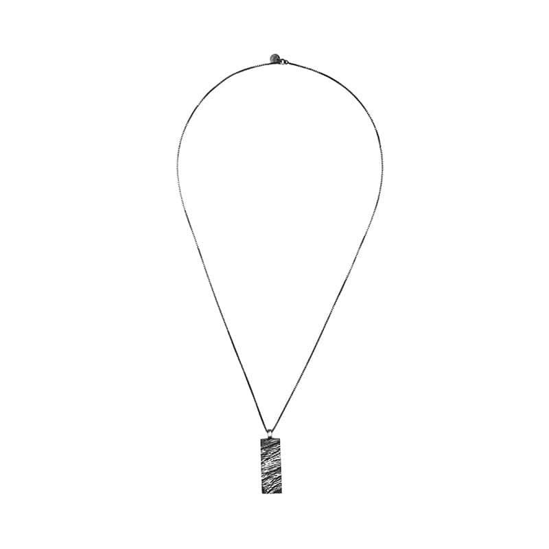 Hyper-IO-L silver necklace for men