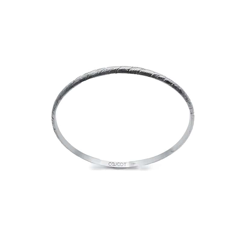 Tungst-N silver bangle