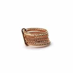Gold plated multi-row ring...
