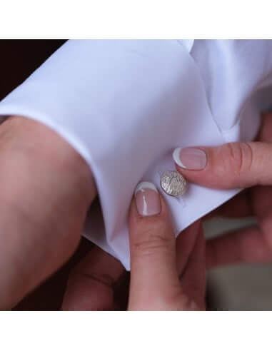 Boutons de manchettes en argent Hypérion
