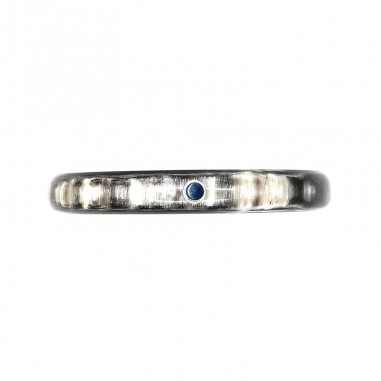 Bracelet jonc en corne foncé 10mm...