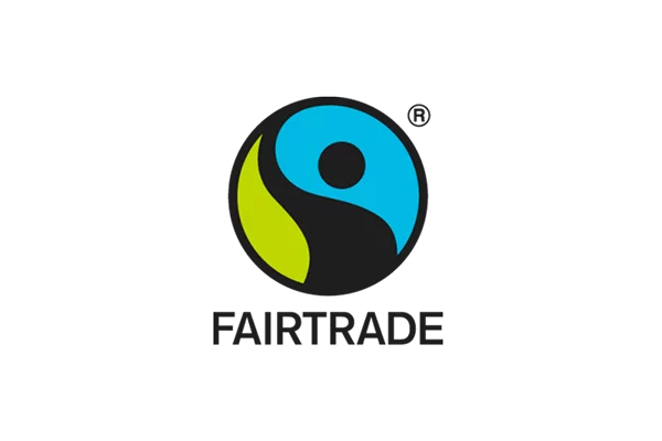 Logo Fairtrade Gold : or du commerce équitable. 