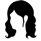 Medium-length curly hair